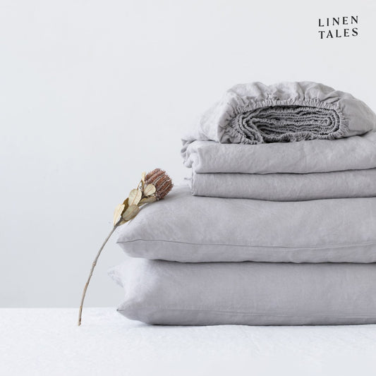 Prześcieradło Lniane Light grey na gumce