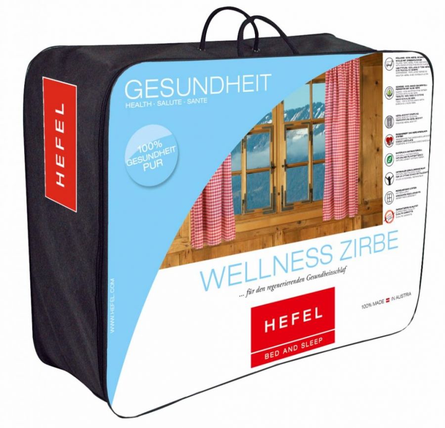 Kołdra całoroczna wełniana HEFEL WELLNESS ZIRBE SOSNA