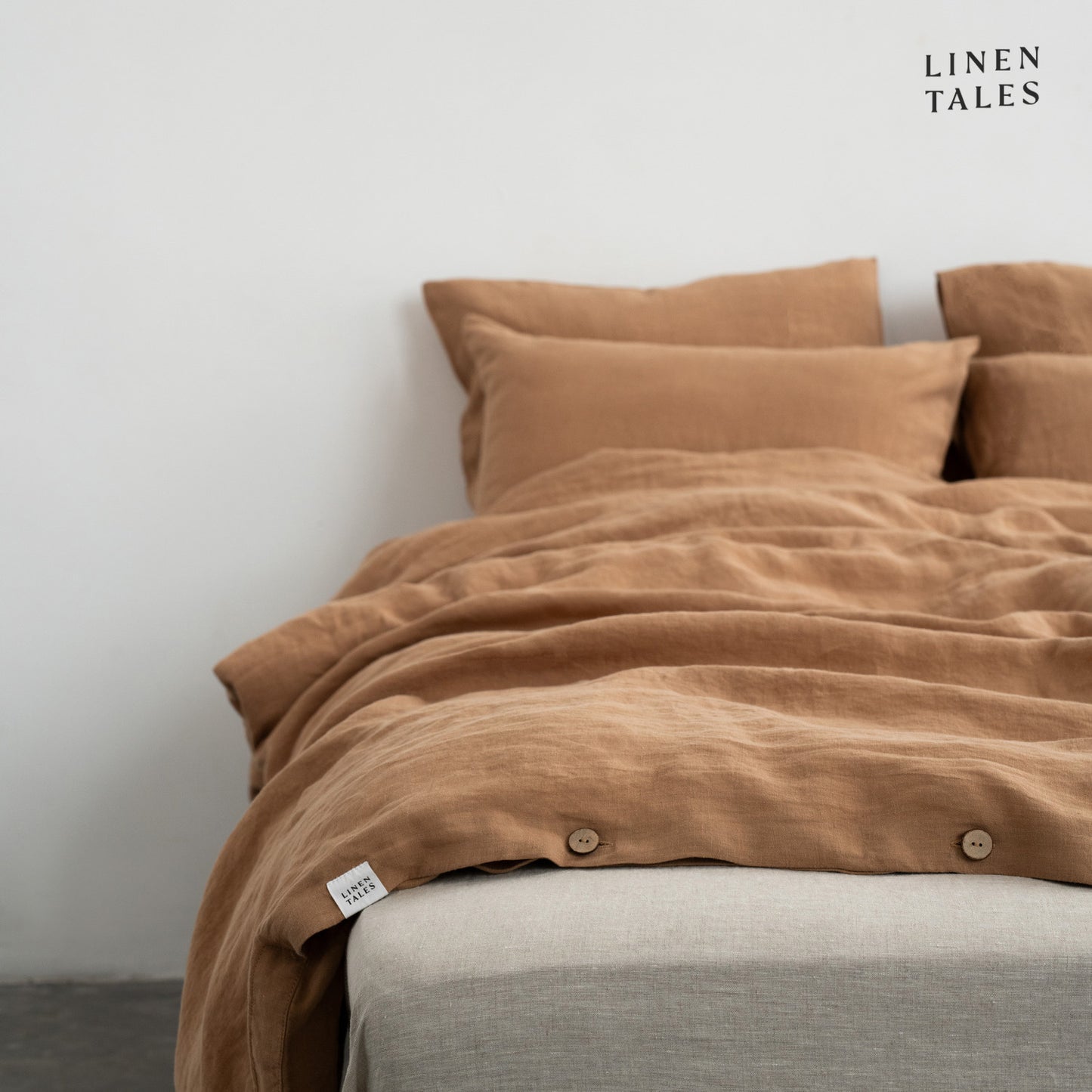 Coconut linen pillowcase