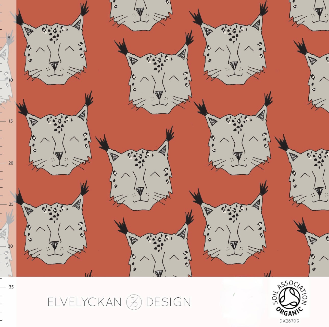 Jersey dla dzieci bawełna organiczna Lynx