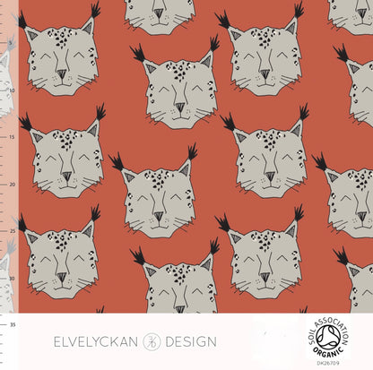 Jersey dla dzieci bawełna organiczna Lynx