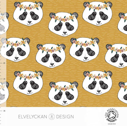 Jersey dla dzieci bawełna organiczna PANDA