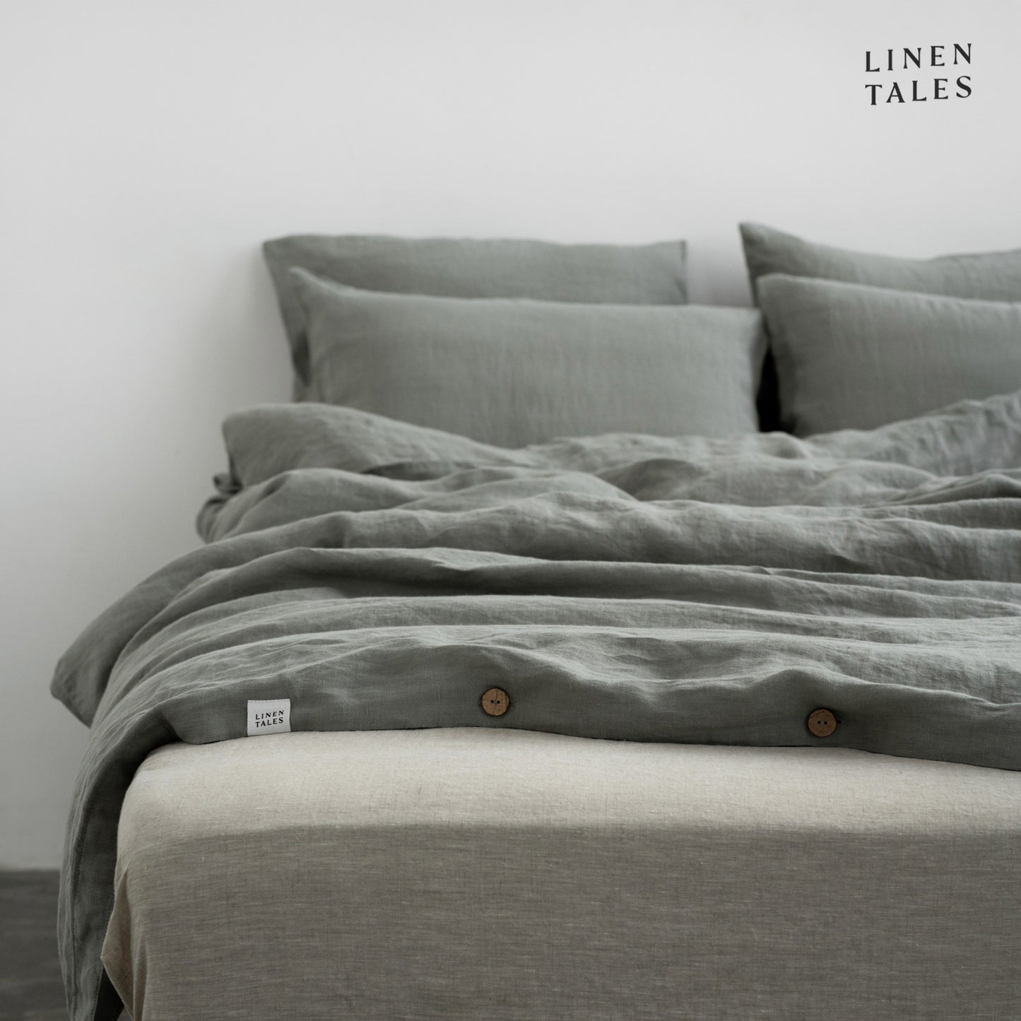 Linen Bedding Set Khaki 