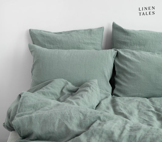 Pościel Lniana Zestaw Green Milieu