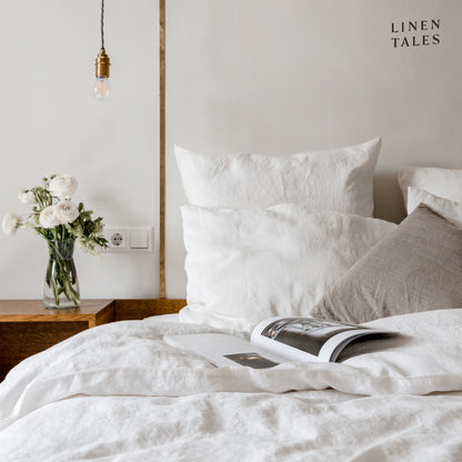 Bettwäsche-Set aus Leinen, Weiß