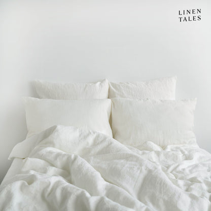 Bettwäsche-Set aus Leinen, Weiß