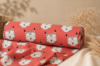 Jersey dla dzieci bawełna organiczna Lynx