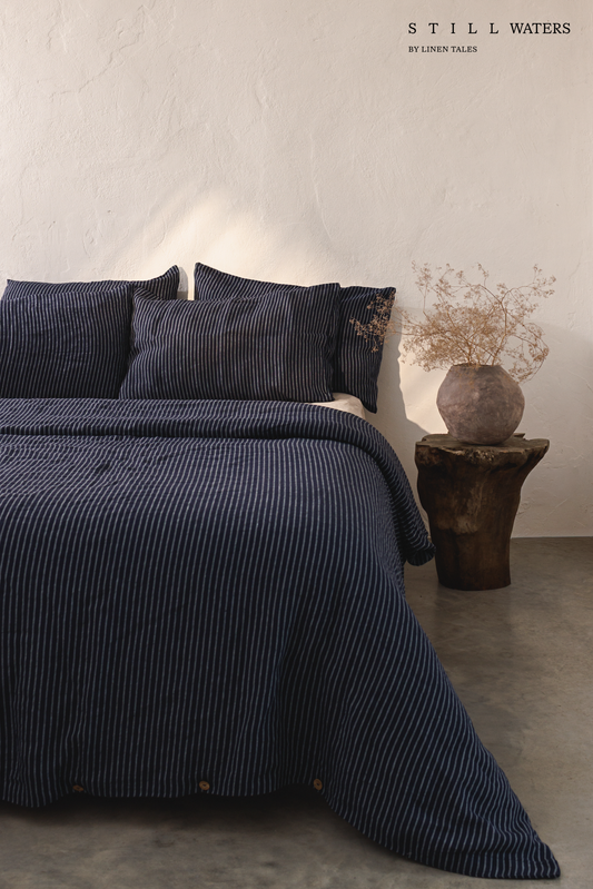 Pościel Lniana Linen Tales Still Water Blue