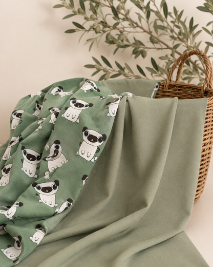 Jersey dla dzieci bawełna organiczna KHAKI