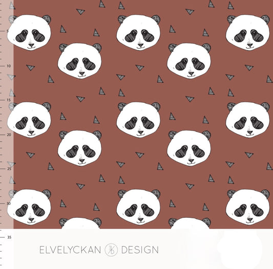 Jersey dla dzieci bawełna organiczna PANDA CHOCO