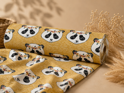 Jersey dla dzieci bawełna organiczna PANDA