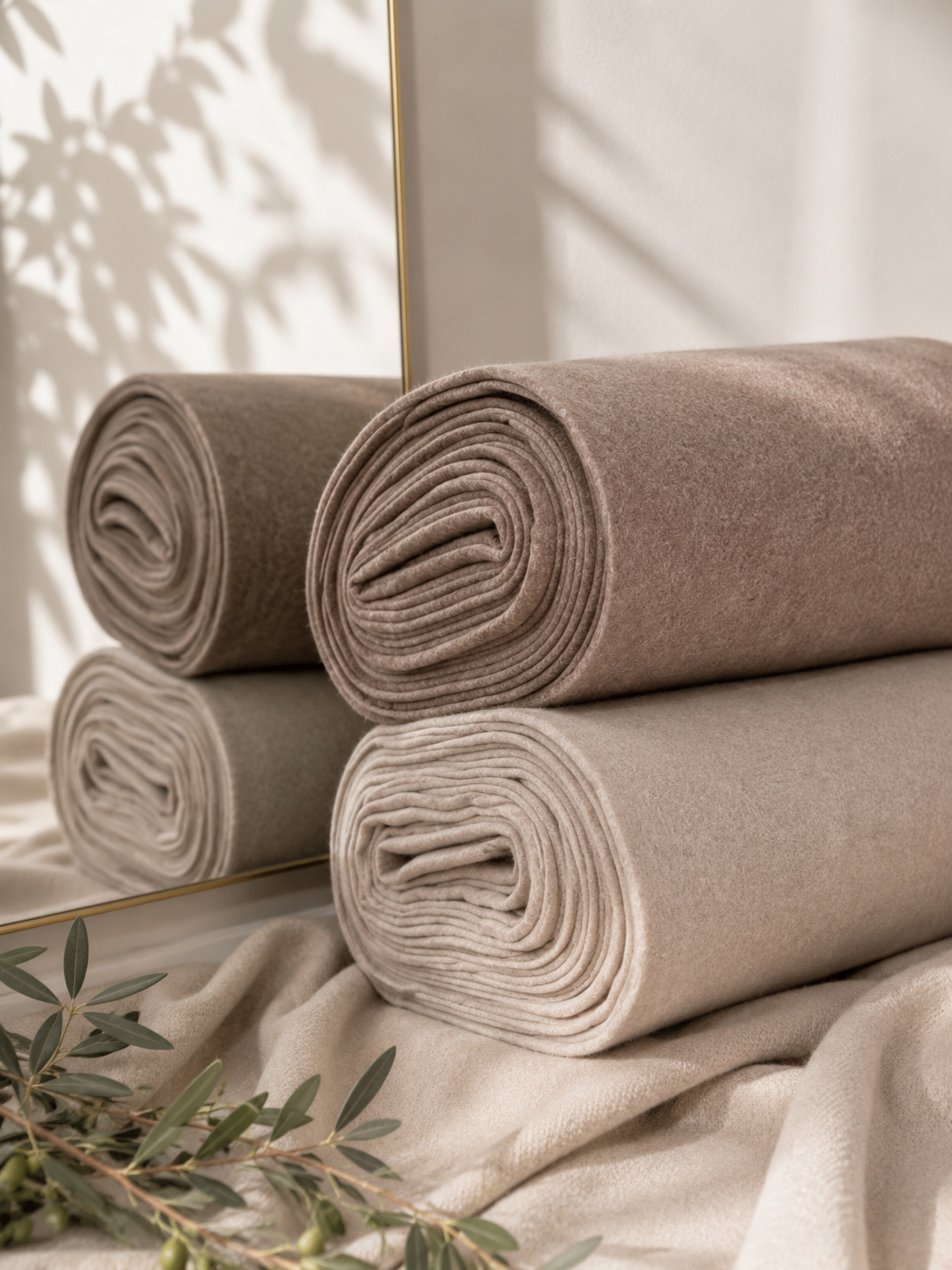 Naturalny polar z bawełny organicznej Taupe