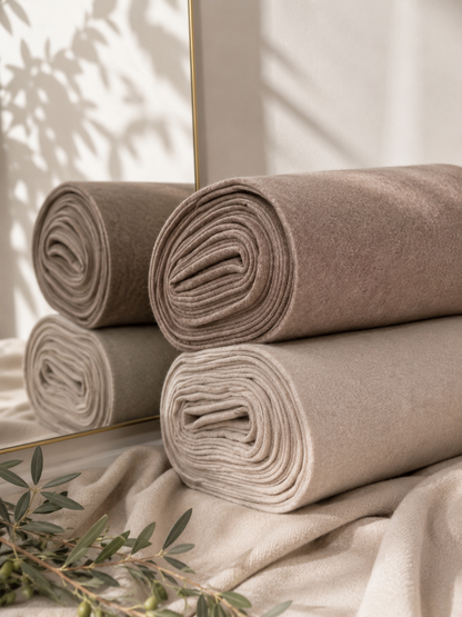 Naturalny polar z bawełny organicznej Taupe