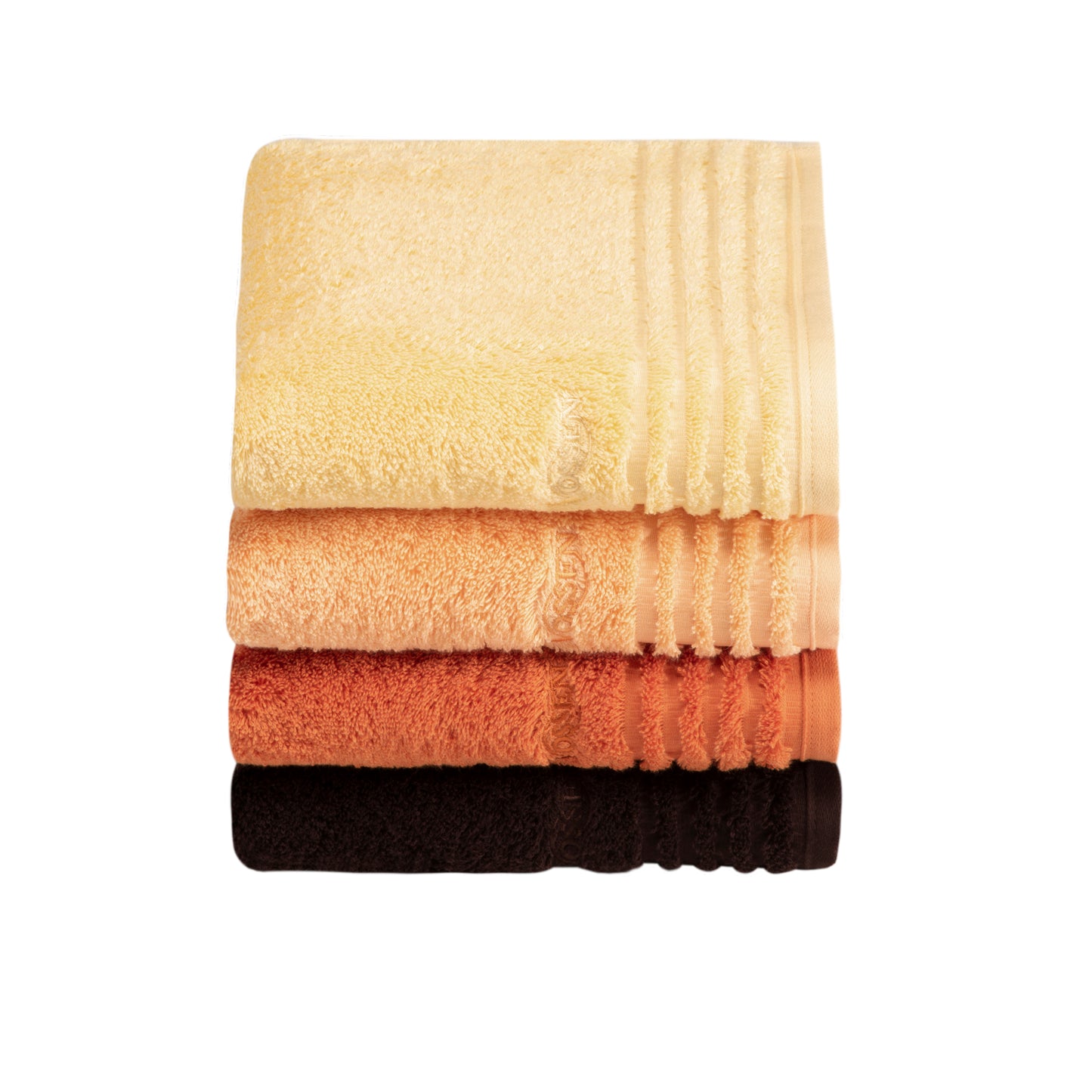 Handtuch aus Bio-Baumwolle in Apricot im Wiener Stil
